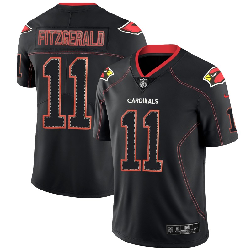 Men's Cardinals #11 Larry Fitzgerald NFL 2018 Lights Out Black Color Rush Limited Stitched Jersey